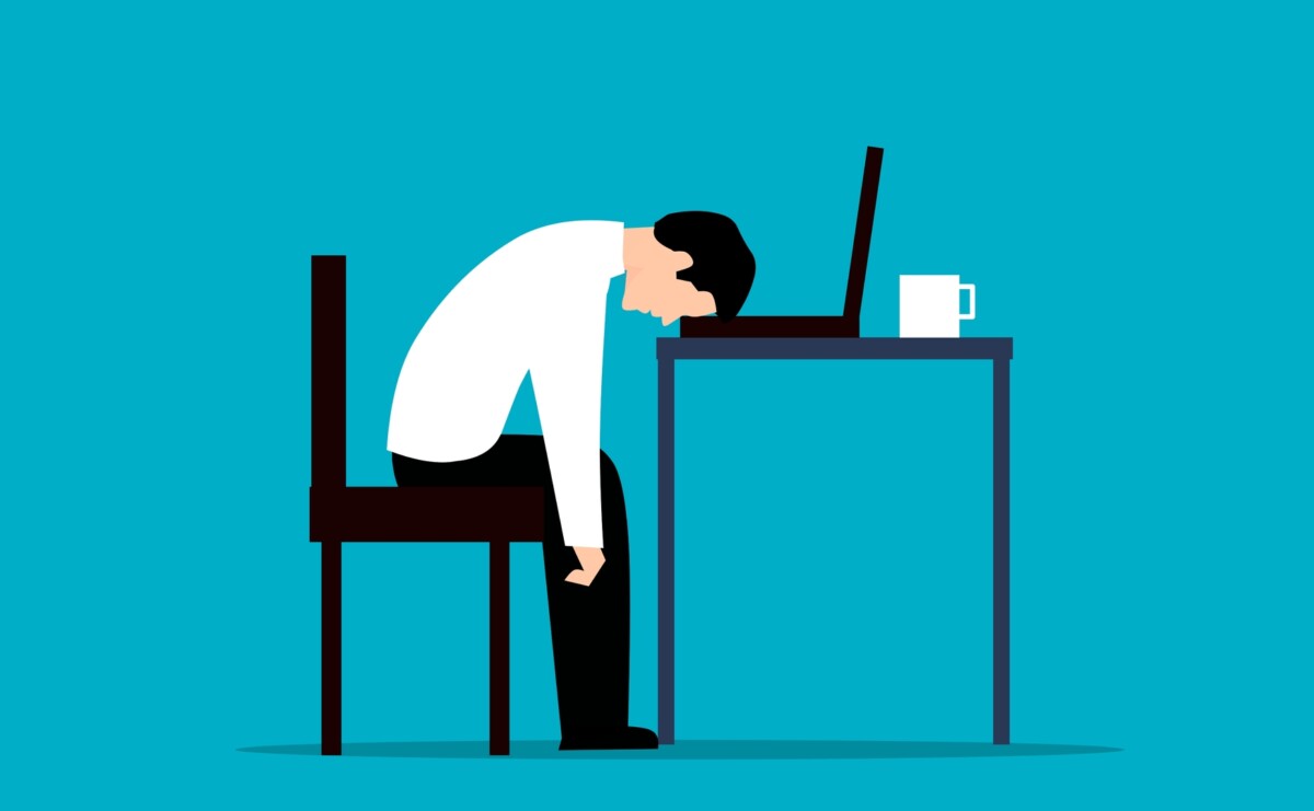 an illustration of a stressed person