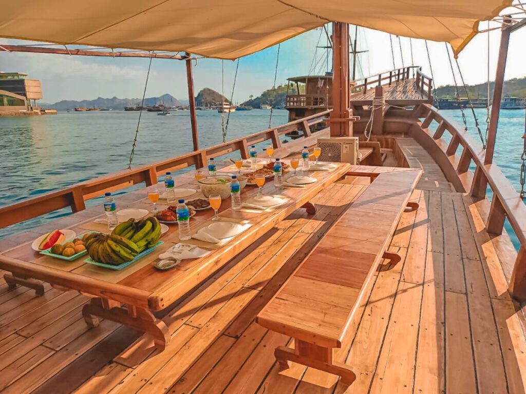 boat deck space on your Komodo tour