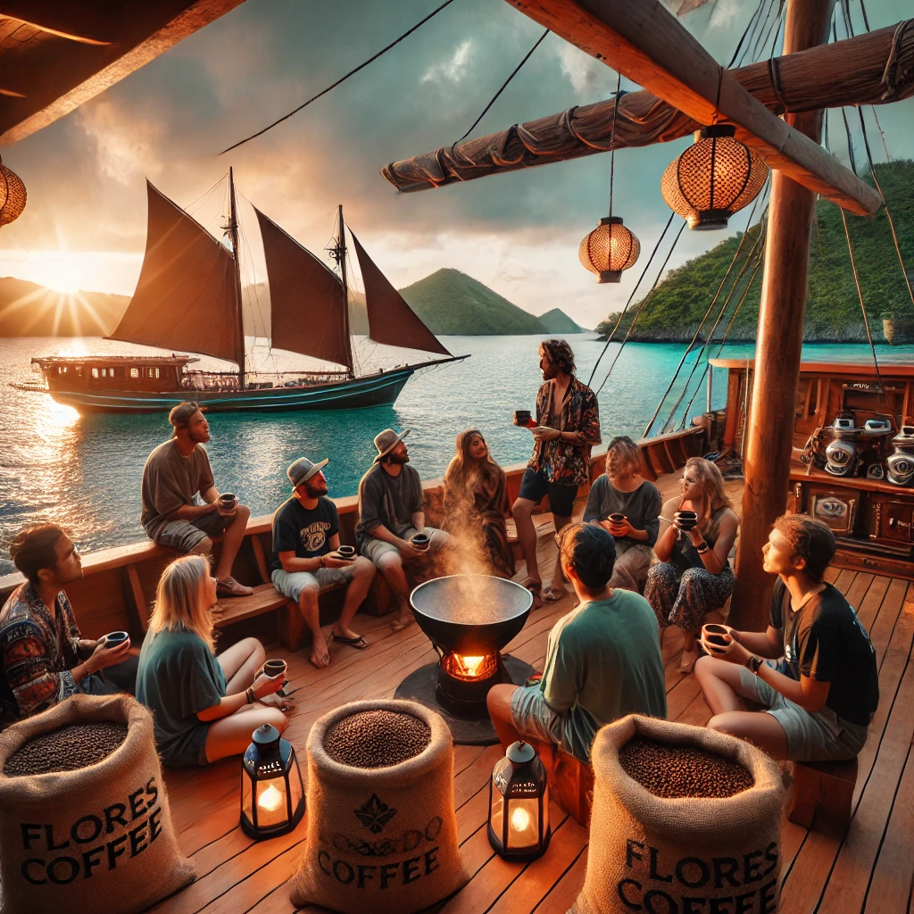 Discover Flores' rich coffee culture aboard a Komodo liveaboard with coffee tastings, storytelling, and unforgettable sailing adventures.