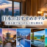 日本各地のおすすめホテルを巡る旅行のイメージ